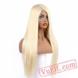 Silky Straight Lace Front Wig Platinum Blonde Wig Women