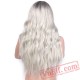 Long Wavy Platinum Blonde Wig Women Cosplay Blond Hair
