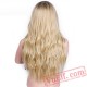 Long Wavy Platinum Blonde Wig Women Cosplay Blond Hair