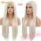 Silky Straight Lace Front Wigs Blond