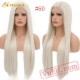 Silky Straight Lace Front Wigs Blond