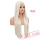 Silky Straight Lace Front Wigs Blond