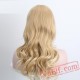 Long Blonde Wigs Bangs Women Platinum Gold Wig Curly Hair Wavy