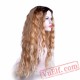 Long Blonde Wigs Women Nature Wave Black