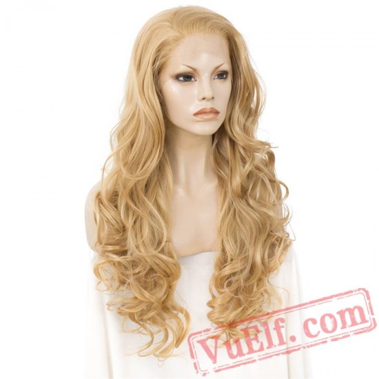 Lace Front Wigs Long Wavy Blonde Wigs Women Lace Wig