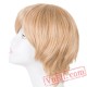 Blonde Wigs Inclined Bangs Women Hair