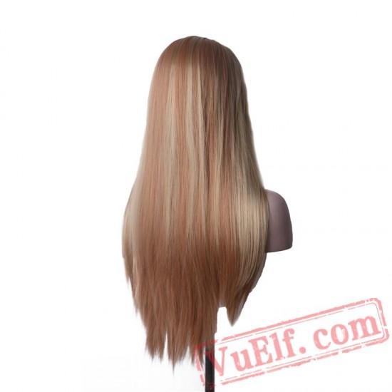 Straight Hair Wig Long Blonde Wig Women