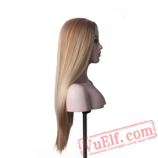 Straight Hair Wig Long Blonde Wig Women