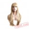 ladies blond wig straight hair long blonde wig women