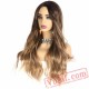 long wavy wigs women's hair black blonde brown blonde wigs