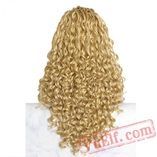 Curly Blonde Lace Front Long Wigs Women Natural Hair Cosplay Wig Curly Blonde Lace Front Long Wigs Women Natural Hair Cosplay Wig