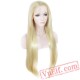 Straight Long Light Blond Wig Lace Front Women Wig