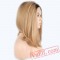 Blonde Natural Straight Short Bob Wig Natural Lace Front Wig Women