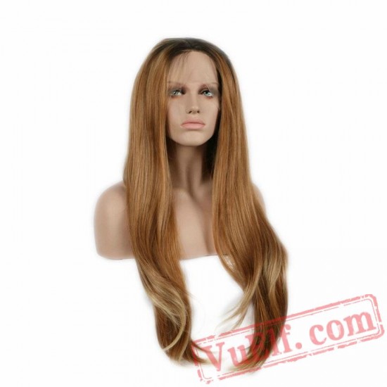 Wave Wig Black Brown Blonde Wig Lace Front Wig Women Girls