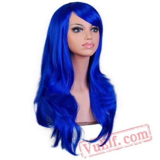 Long Wavy Cosplay Blonde Hair Wigs