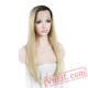 Lace Front Stright Blonde Wigs Women Dark Root Long Hair Lace Wig Cosplay