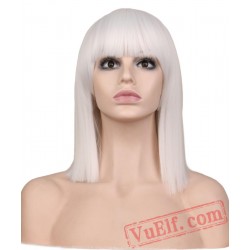 Short Straight Cosplay Wig Party Blonde Hair Wigs