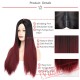 beauty Long Straight Black Red Wigs Women Cosplay Blonde