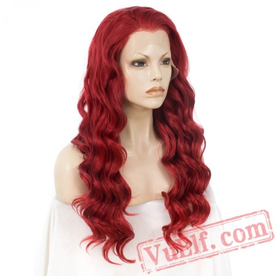 Lace Front Wave Long Hair Wigs Women Cosplay Wig