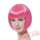 Short Straight Cosplay Bob Wig Hair Blonde Cosplay Party Halloween Wig