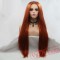 Brown Red Wig Long Straight Hair Lace Wig