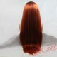 Brown Red Wig Long Straight Hair Lace Wig