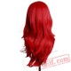 Hair Long Wavy Red Wig Womans Cosplay Wigs White Women Hair