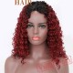 Long Curly Wig Black Red Wigs Women Hair