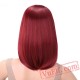 Short Red Wig Straight Black Bob Wigs Women