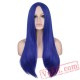 Women Long Straight Cosplay Wig Party Red Hair Wigs