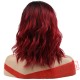Short Water Wave False Hair Red Wigs Short Black Hair Women