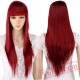 Long Straight Cosplay Wig Purple Black Red Blonde Hair Wigs