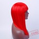 Long Straight Cospaly Wig Bangs Red Wig Womens Wigs Hair