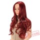 Long Natural Wavy Wine Red Wig Cosplay Full Wig