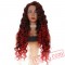 Long Curly Red Wigs Lace Front Wig Long Curly Dark Red Wigs