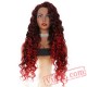 Long Curly Red Wigs Lace Front Wig Long Curly Dark Red Wigs