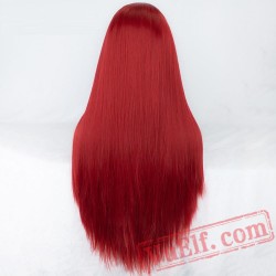 Long Red Wig Natural Straight Lace Front Wig Long Wigs Women