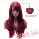 Long Wavy Red Wig Womans Wigs Black White Women Hair