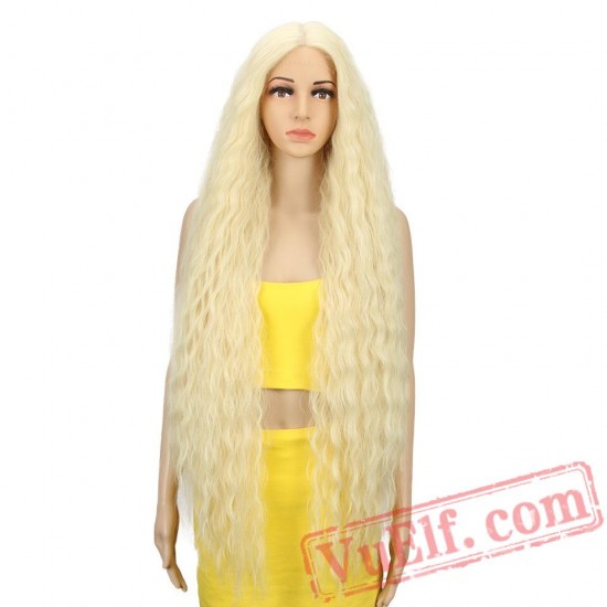 Lace Front Long Curly Blonde Women Wigs