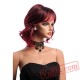 Hair Wine Red Wig Woman Short Wavy Wigs Bangs Hair Wine Red Wig Woman Short Wavy Wigs Bangs