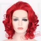 Red Wig Short Curly Lace Front Wig Cool Party Wigs Women