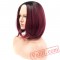 Short Burgundy Bob Red Wigs Straight Hair