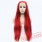 Long Red Straight Lace Front Wig Hair Wigs Cosplay Women