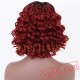 Short Curly Wig Black Red Wigs Chemical wigs black women Hair
