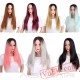 Red Wigs Black Women Long Straight Cosplay Grey Hair