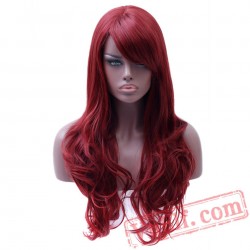 Long Wavy Curly Red Wigs Women Cosplay Wigs American Afro Hair