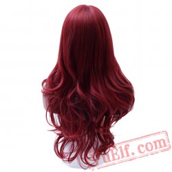 Long Wavy Curly Red Wigs Women Cosplay Wigs American Afro Hair