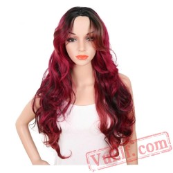 Red Wig Black Women 30inch Long Wave Hair Wigs