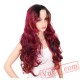 Red Wig Black Women 30inch Long Wave Hair Wigs