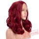 Lace Front Wig 150% Red Wig Wavy Lace Wig Hair Women